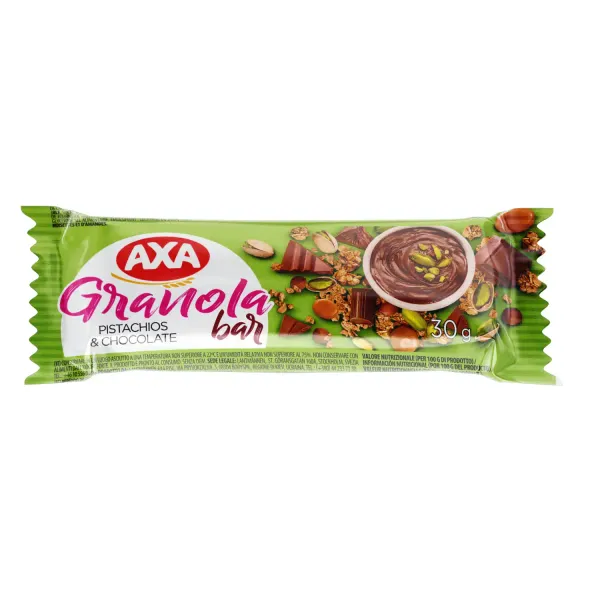 Granola batoniņš Axa ar pistācijām un šokolādi 30g