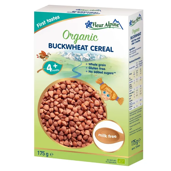 Griķu biezputra Fleur Alpine pilngraudu no 4 mēnešiem BIO 175g