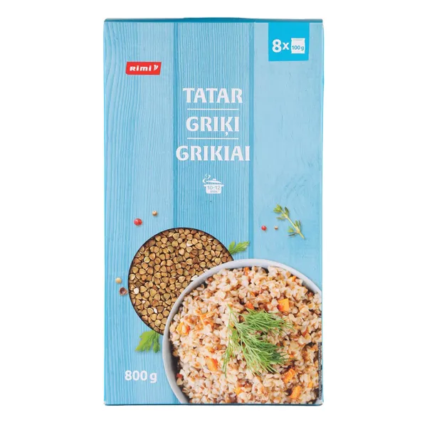 Griķi Rimi tvaicēti 8x100g