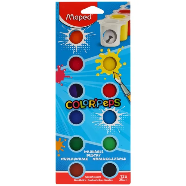 Guaša krāsa Maped ColorPeps 12x25ml BS26
