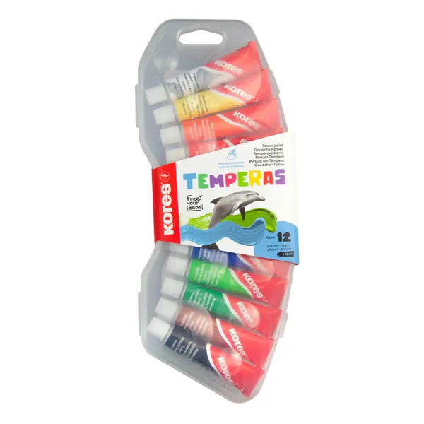 Guaša krāsas Kores Temperas 12gb.x12ml