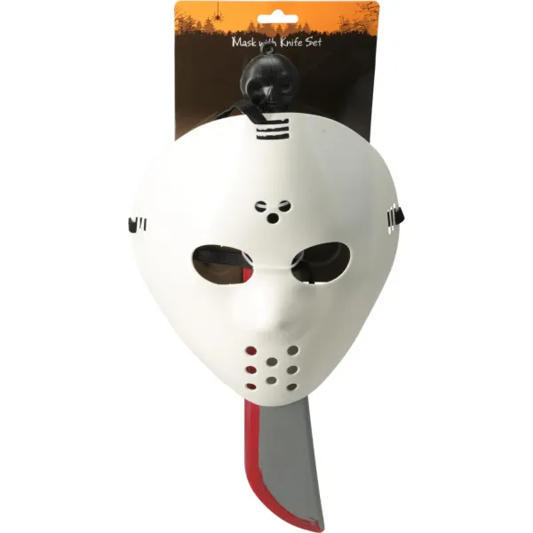 Helovīna maskas un naža komplekts 39cm HW26