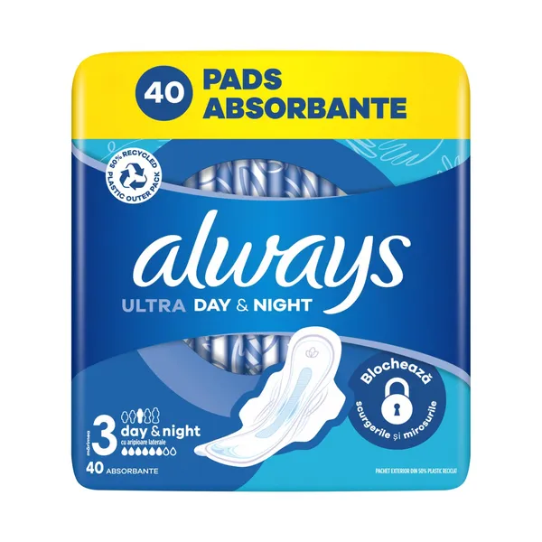 Higiēnas paketes Always Ultra Day&Night Mega Pack S3 40gab.