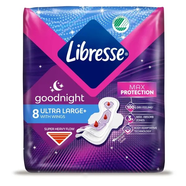 Higiēniskās paketes Libresse Ultra Night 8 gab