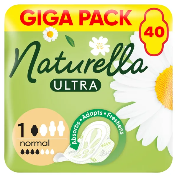 Higiēniskās paketes Naturella Quattro Normal 40 gab