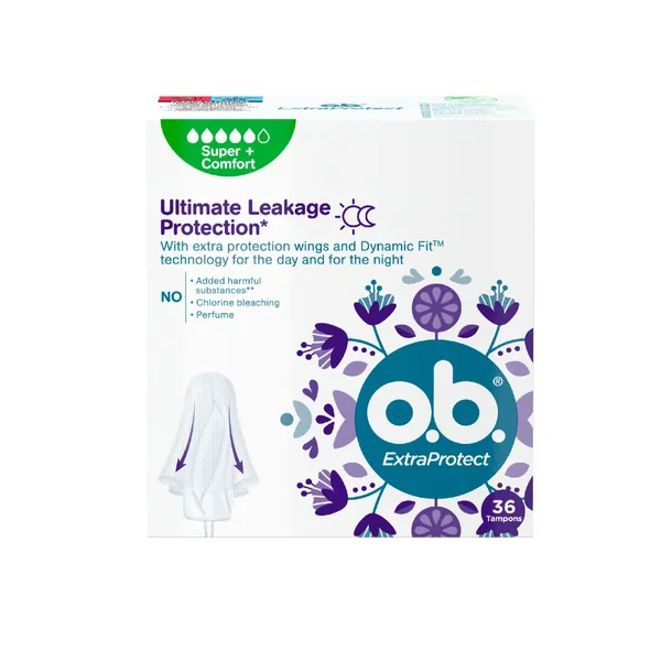 Higiēniskie tamponi Ob Exrta Protect Super Plus 36 gab