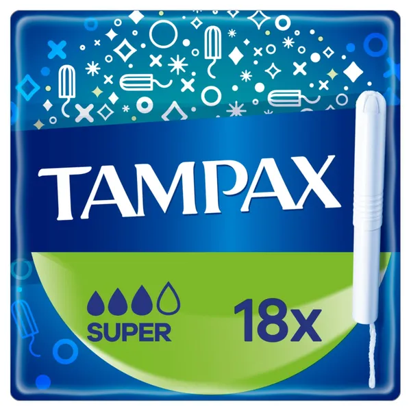 Higiēniskie tamponi Tampax Plastic Free Super 18 gab