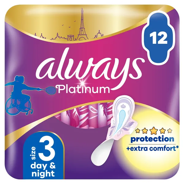 Higiēniskās paketes Always Platinum Night Duo 12gab