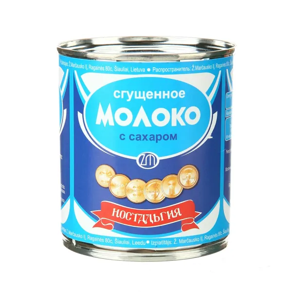 Iebiezināts piens Nostalgiya ar cukuru 397g