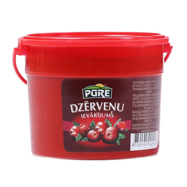 Dzērveņu ievārījums PŪRE, 410g