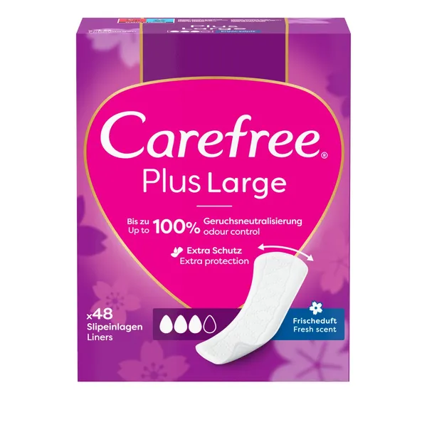 Ikdienas ieliktņi Carefree Plus Large Fresh 48gab