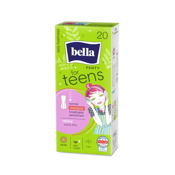 Ikdienas ieliktnīši Bella Teens Relax 20gab.