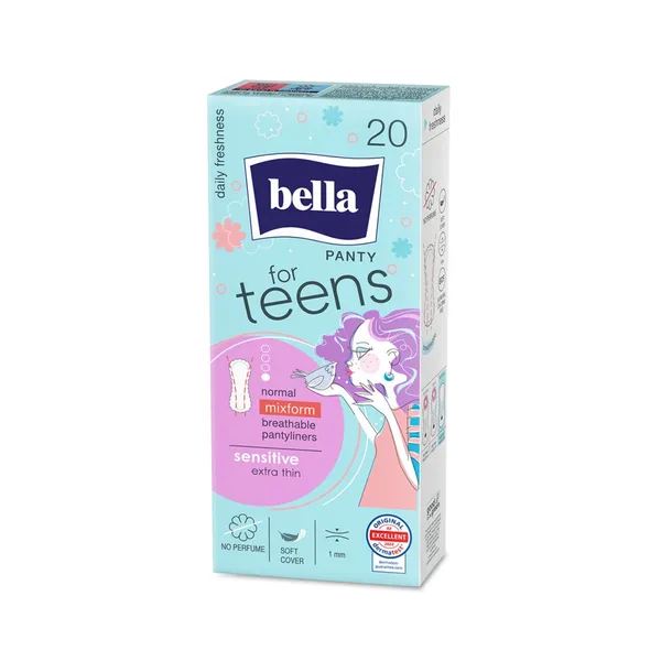 Ikdienas ieliktnīši Bella Teens Sensitive 20gab.
