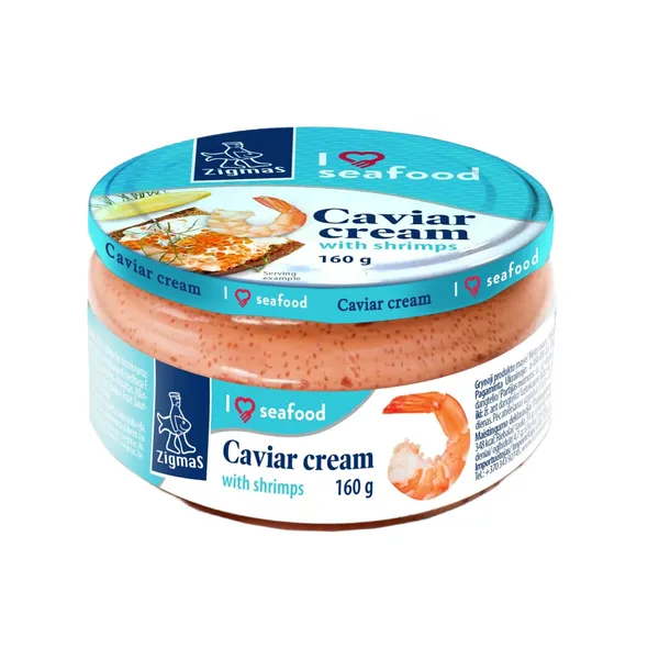 Ikru smēriņš Zigmas ar garnelēm 160g