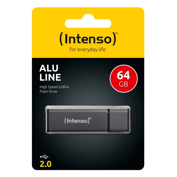 Intenso USB zibatmiņa 2.0 64GB Alu Line anthracite USB-A