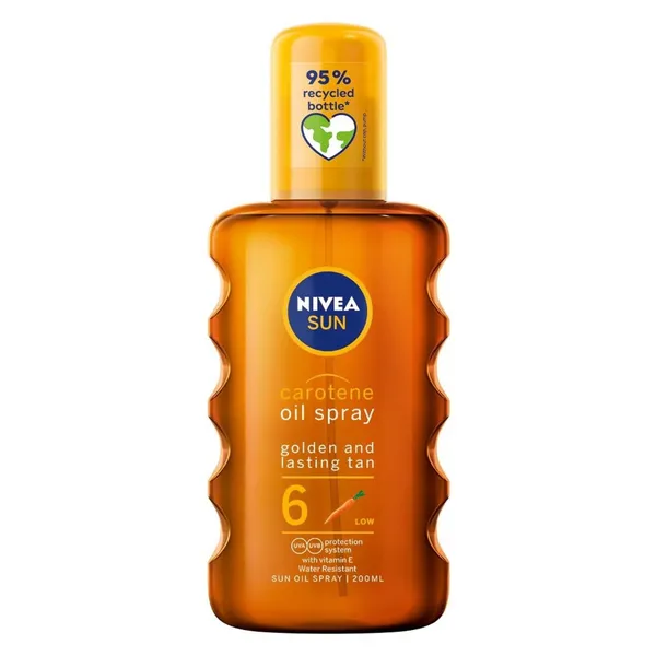 Izsmidzināms līdzeklis Nivea Sun Carotene uz eļļas bāzes aizsardzībai pret sauli ar SPF6 200ml