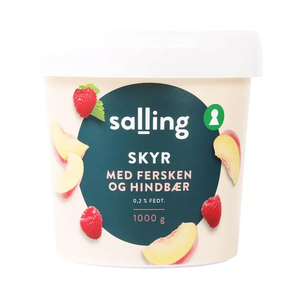Jogurts Salling Skyr ar persikiem un avenēm 0,2% 1kg