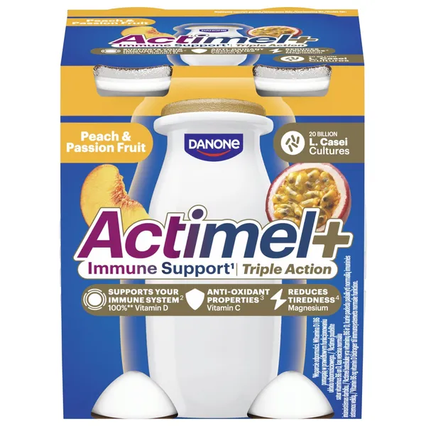Jogurta dzēriens Actimel+ persiku un marakujas 4x100g