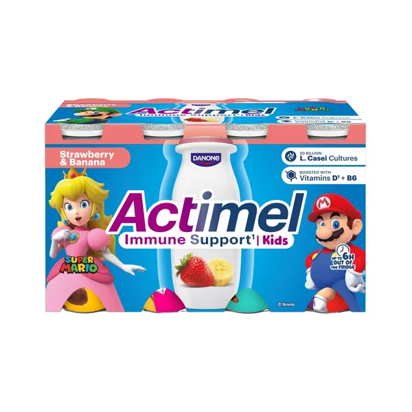 Jogurta dzēriens ACTIMEL zemeņu-banānu 8x100g