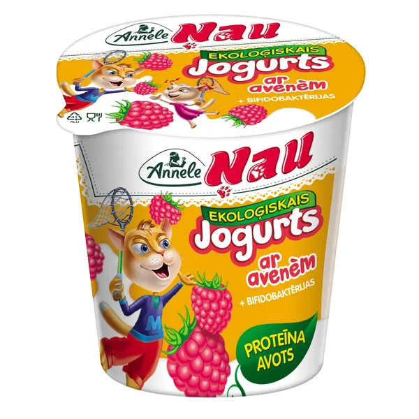 Jogurts Ekoloģisskais Nau ar avenēm 3.2% 125g