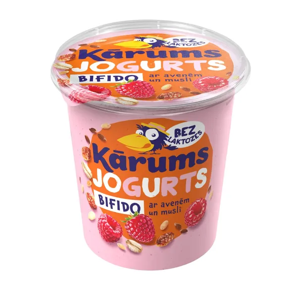 Jogurts Kārums bifido ar avenēm un musli, bez laktozes 350g