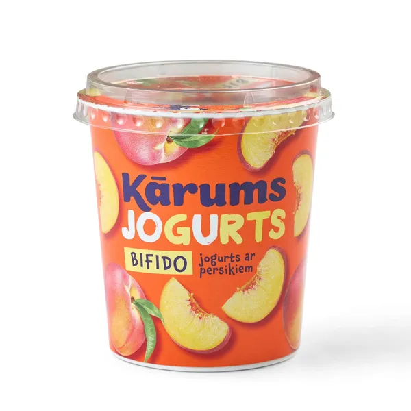 Jogurts Bifido ar persikiem 350g, Kārums