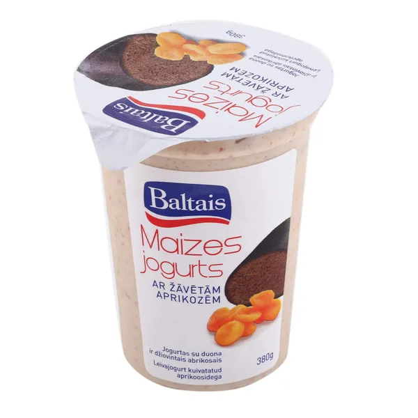 Baltais Maizes jogurts ar žāvētām aprikozēm, 380 g