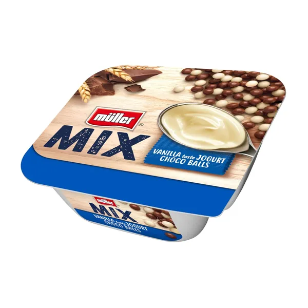 Jogurts MULLER Mix ar šokolādes bumbiņām 130g