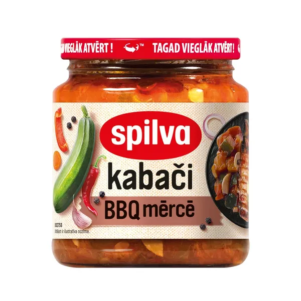 Kabači BBQ mērcē SPILVA 540g