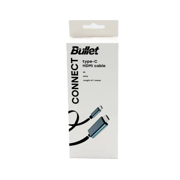 Kabelis Bullet Type C HDMI 4K 60Hz 1m