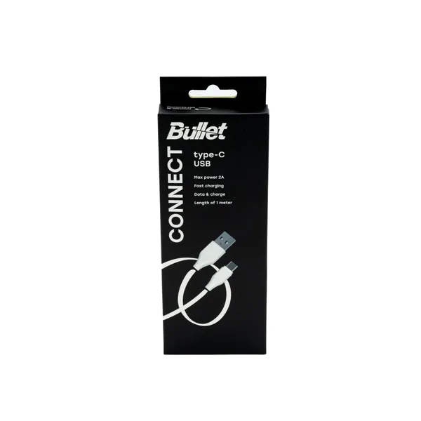 Kabelis Bullet Type C USB 1m