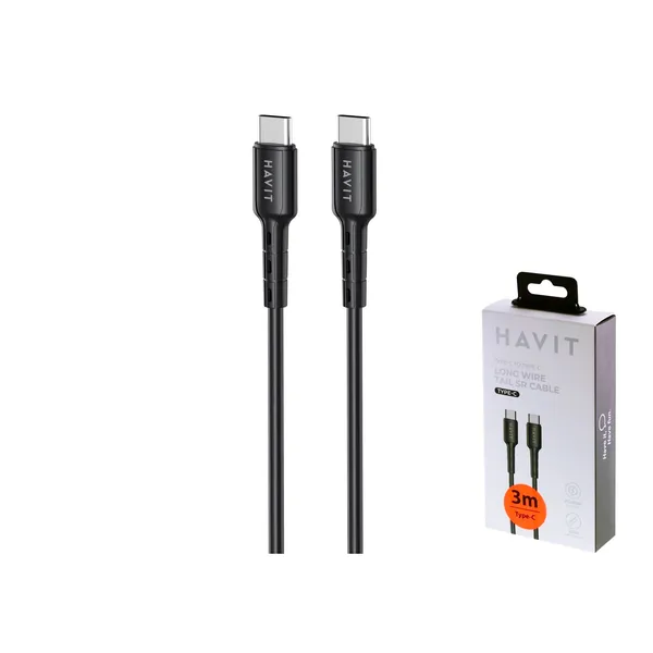 Kabelis Havit C-C, 60W, 3m CB659