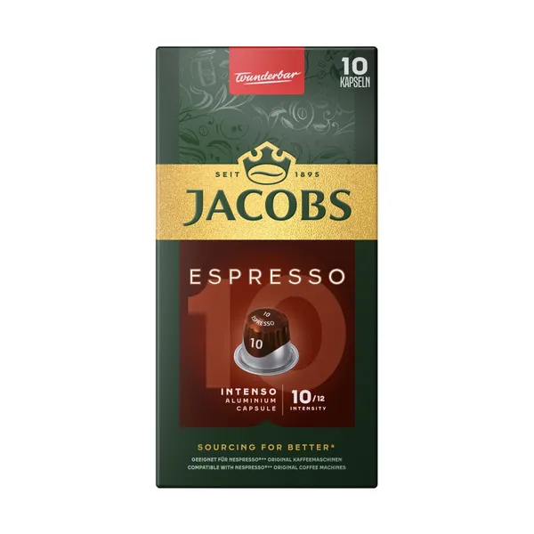 Kafijas kapsulas Jacobs Espresso Intenso 10x5,2g