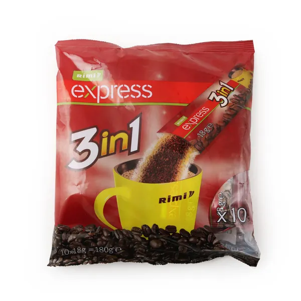 Šķīstošās kafijas dzēriens Rimi 3in1 180g