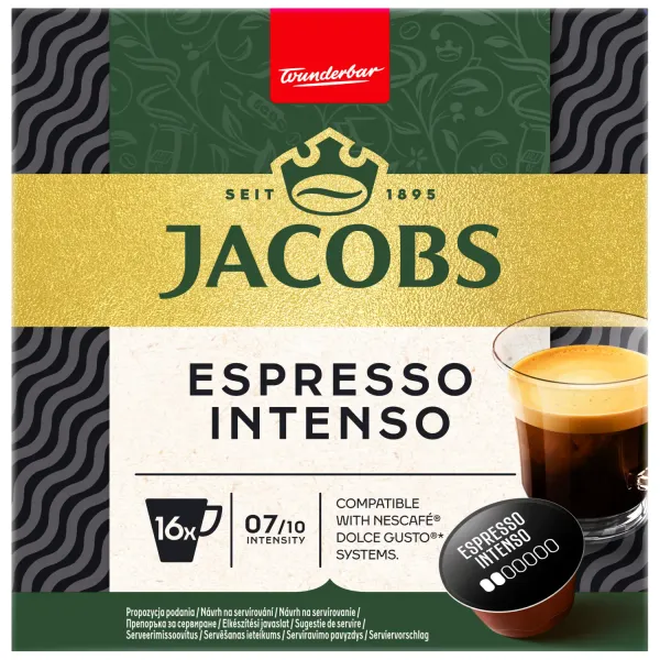 Kafijas kapsulās Jacobs Espresso Intenso 16gab. 96g