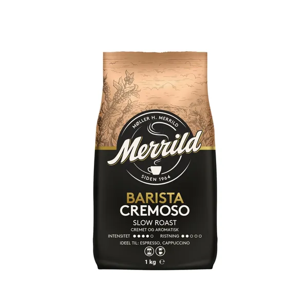 Kafijas pupiņas Merrild Barista Cremoso 1kg