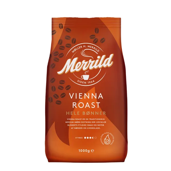 Kafijas pupiņas Merrild Vienna Roast 1kg