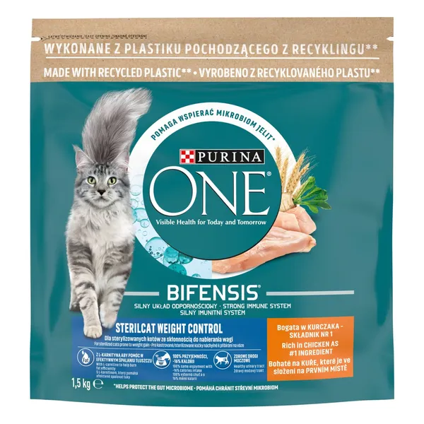 Kaķu sausā barība Purina One Sterilcat Weight control ar vistas gaļu 1.5kg