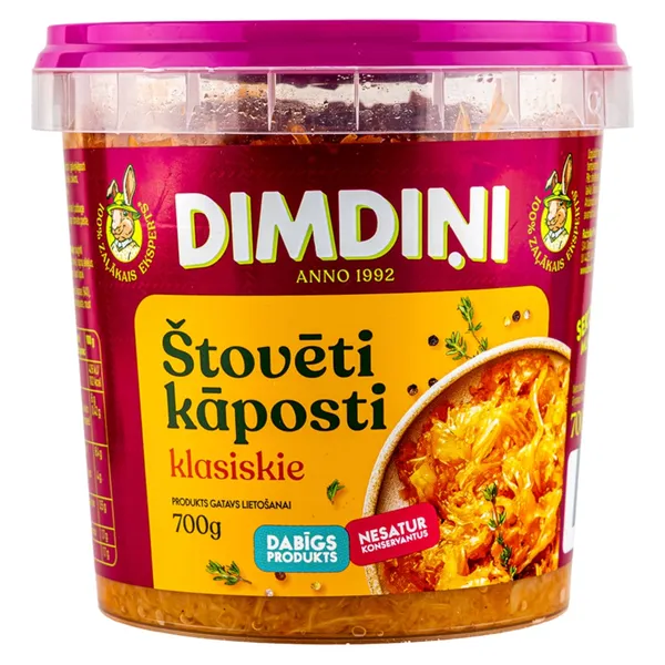 Kāposti štovēti DIMDIŅI 700g