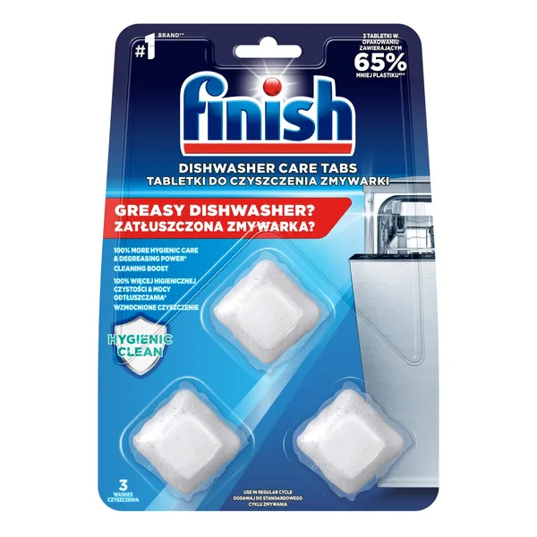 Kapsulas Finish trauku mazgājamās mašīnas tīrīšanai, 3 gab.