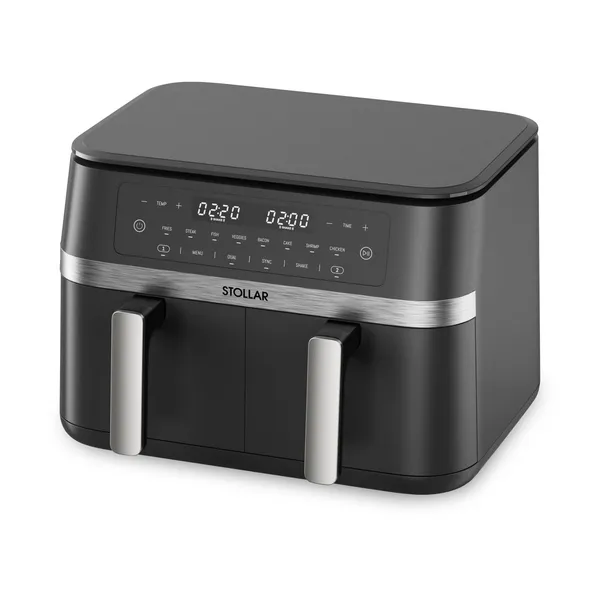 Karstā gaisa friteris Stollar AIR611 Dual basket, 11l, melns SS26