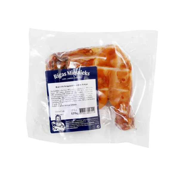 Karsti kūpināta cāļa kāja Rīgas miesnieks kg