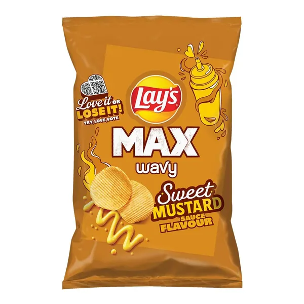 Kartupeļu čipsi Lay's rievota griezuma ar saldo sinepju mērces garšu 120g