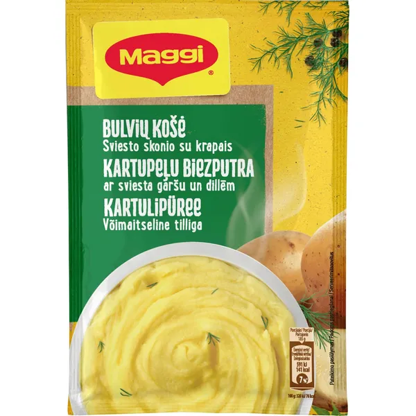 Kartupeļu biezputra Maggi ar sviestu ātri pagatavojamā 35g