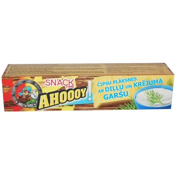 Kartupeļu čipsi Ahoooy ar diļļu un skābā krējuma garšu 75g