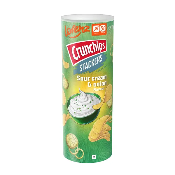 Kartupeļu čipsi Lorenz ar skābā krējuma garšu 175g