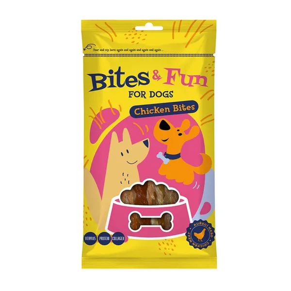 Kārums suņiem Akinu Bites&Fun Vistas gabaliņi 85g