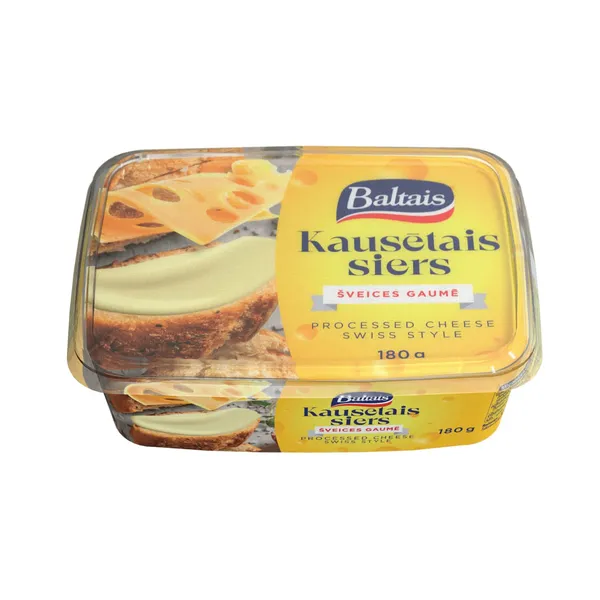 Kausētais siers BALTAIS Šveices gaumē 180g