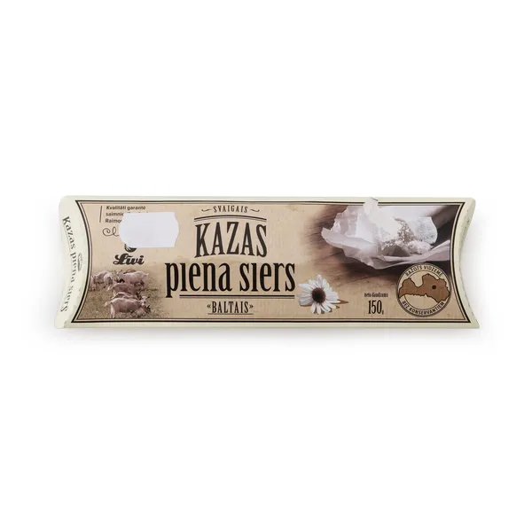 Kazas piena siers Baltais 150g