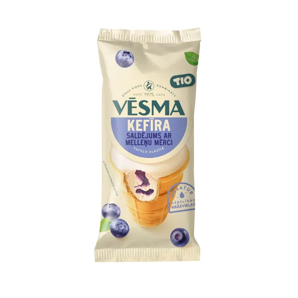 Kefīra saldējums Vēsma melleņu 120ml/80g
